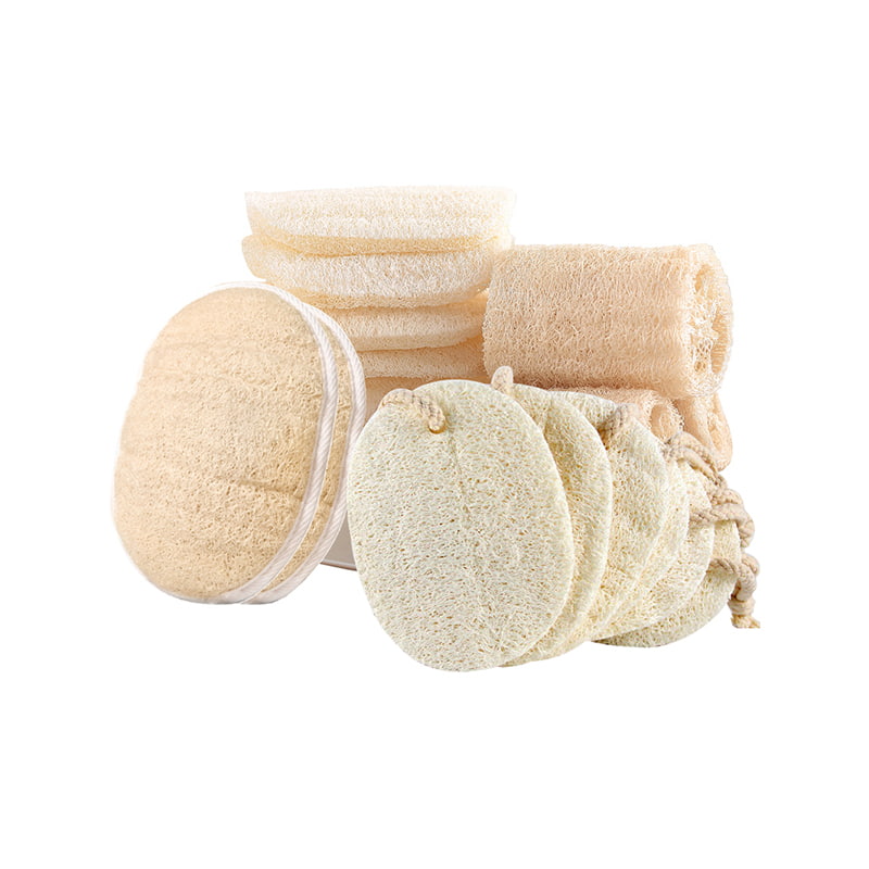 100 % naturlig Bath Luffa Svamp Scrubber Kroppssvamp Eksfolierende Loofah Pads for SPA